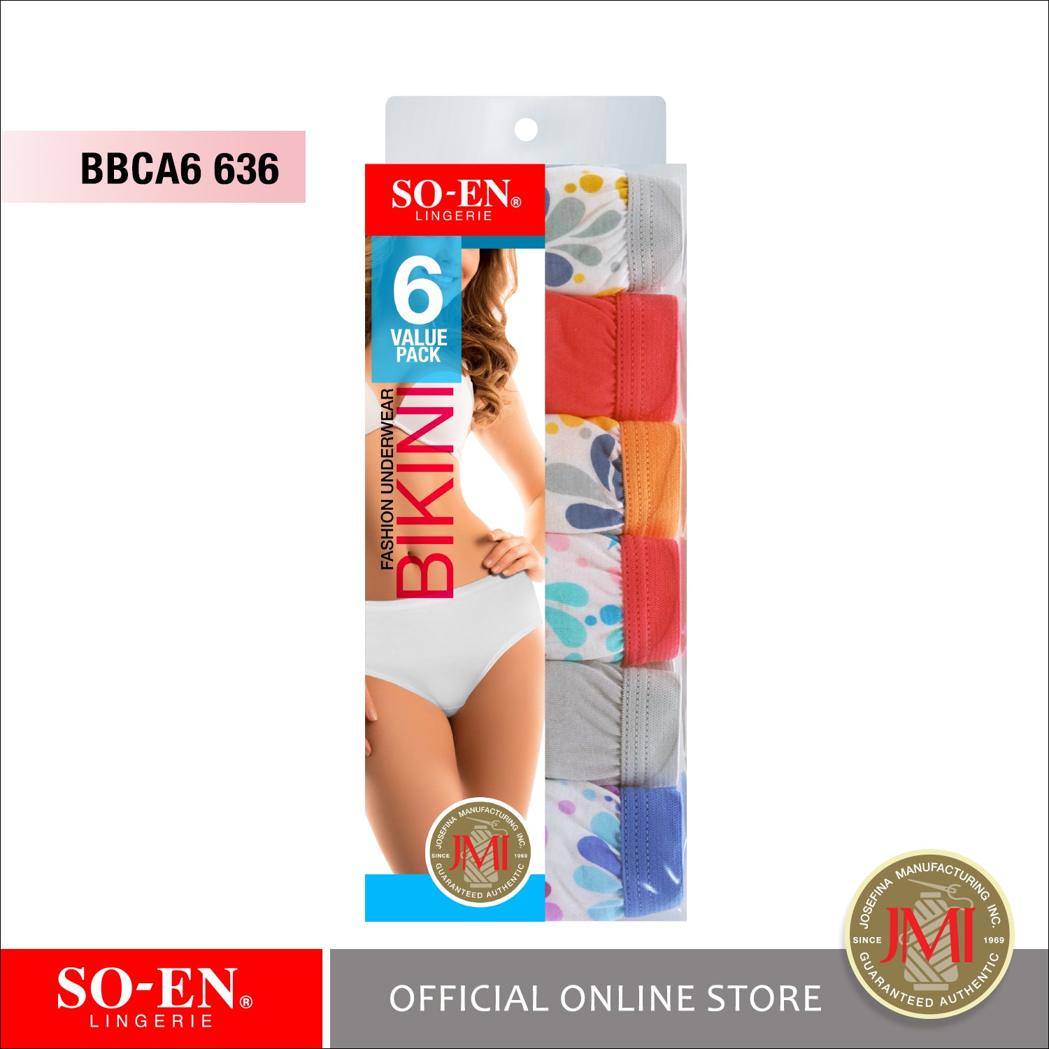 Original SO-EN Women's Bikini Underwear BBC Assorted 1Dozen (12PCS)